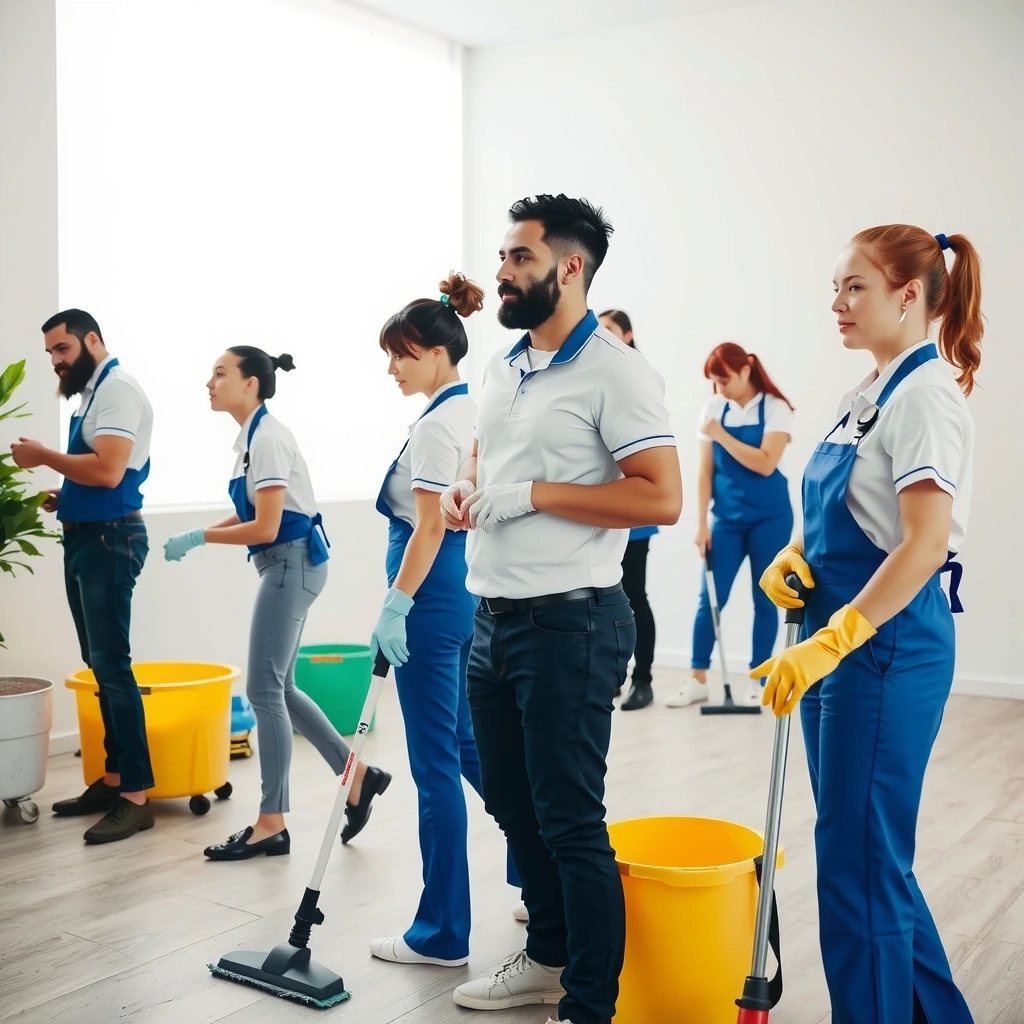 Professional cleaning team training